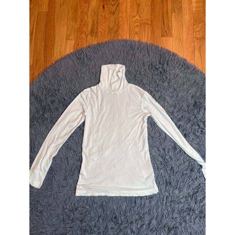 Land's End Mint Green Silk Base Layer Turtleneck Size XS